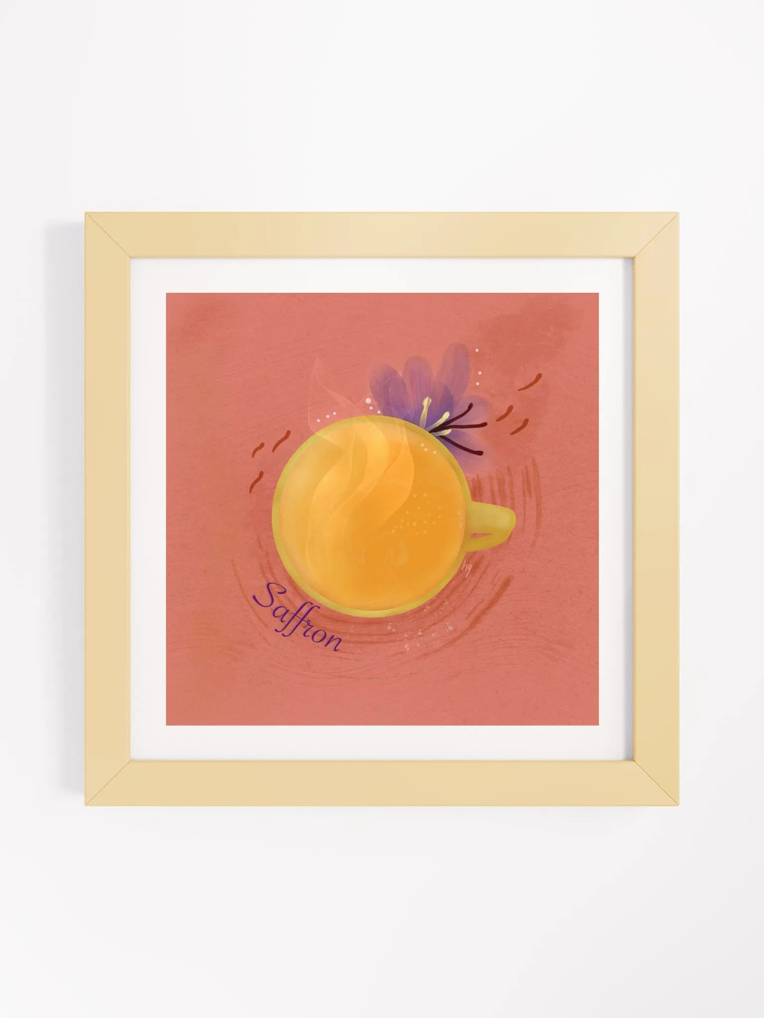 Saffron Herbal Tea Framed Poster product image (2)