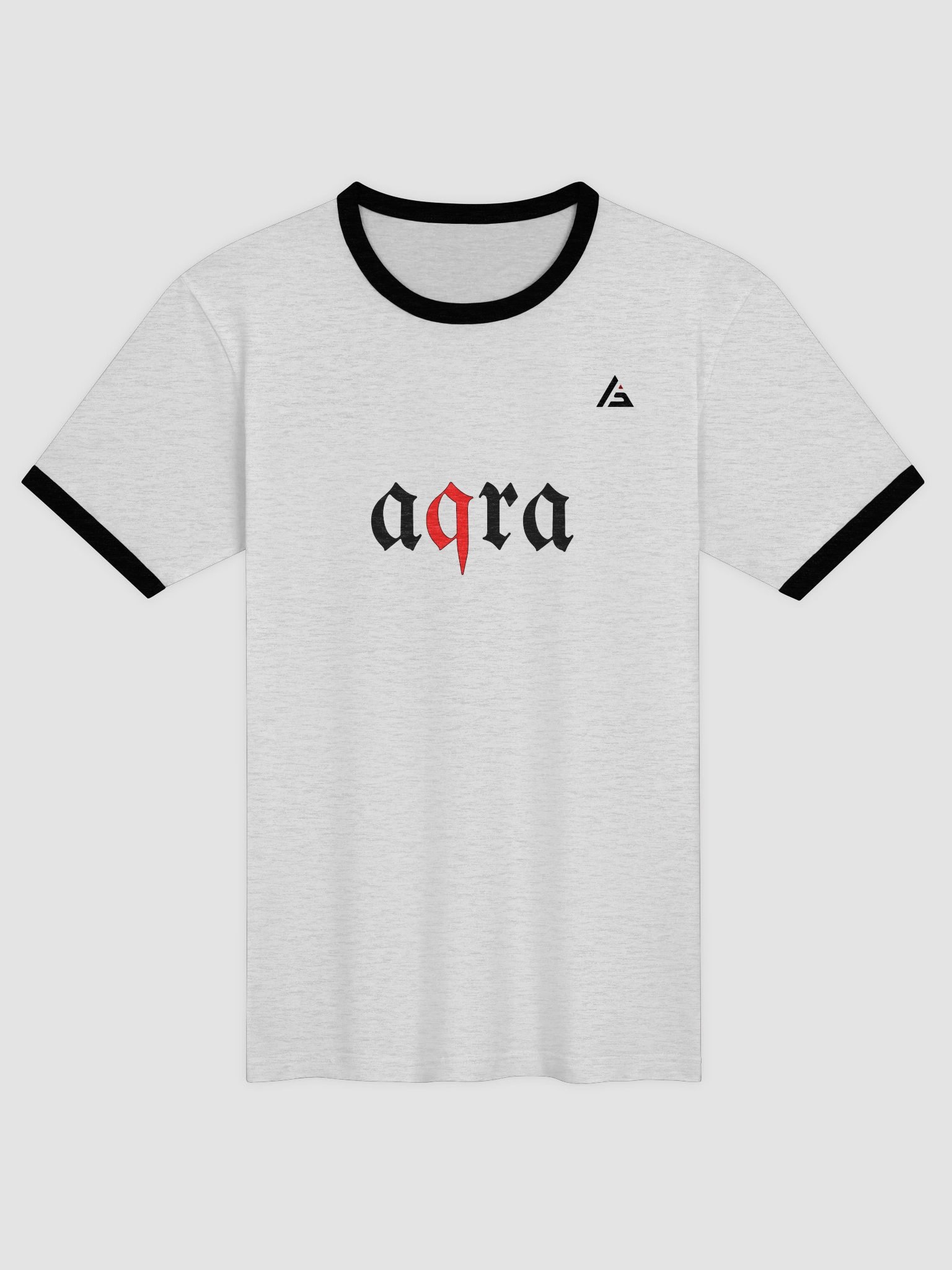 AQRA Minimal Red Abstract Symbol Ringer Tee product image (4)
