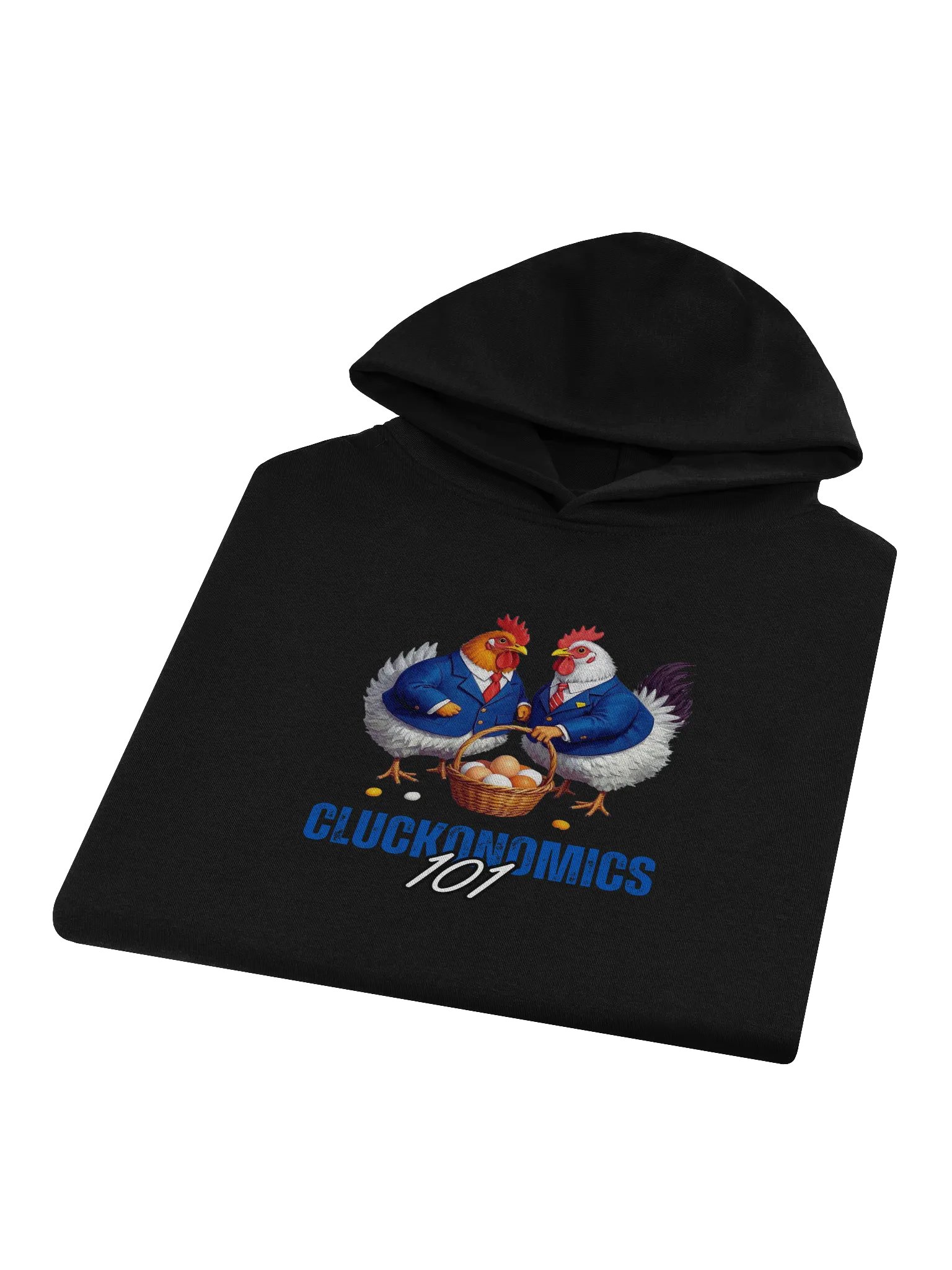 Cluckonomics 101 - Humorous Easter Black Hoodie product image (1)