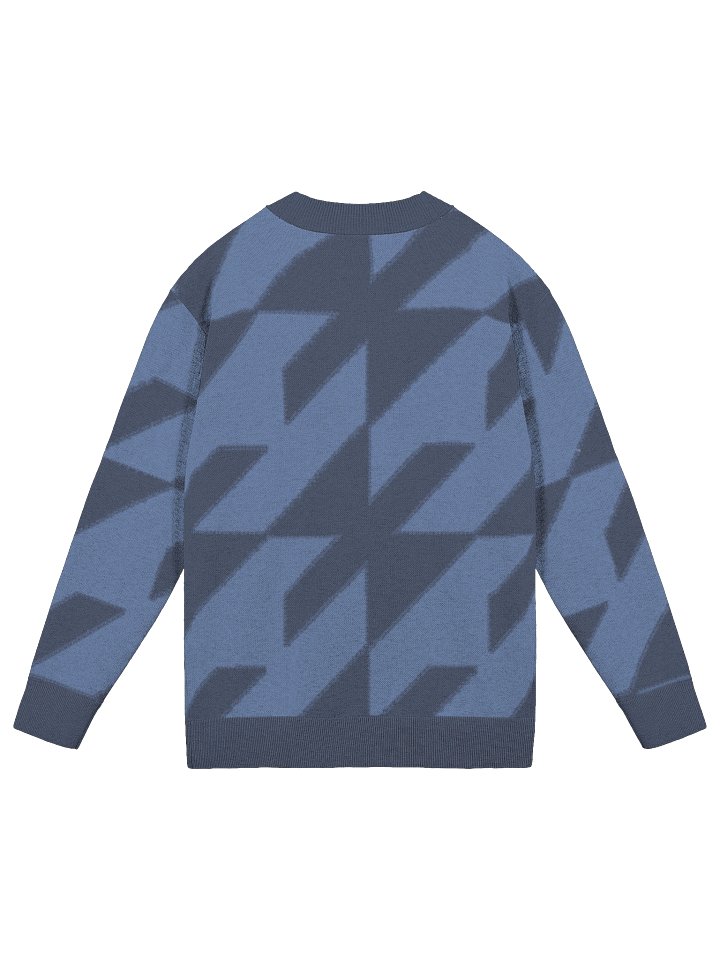 Blue Geometric Knit Cardigan - Unleash Your Inner Fashion Maven product image (7)
