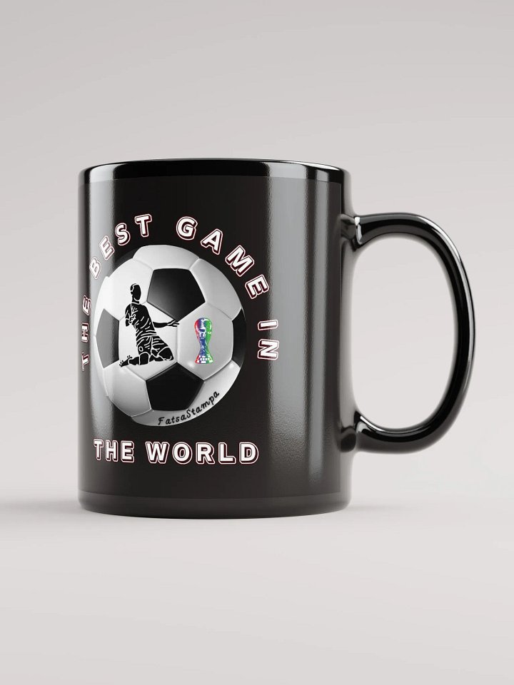 Soccer Celebration Black Mug product image (1)