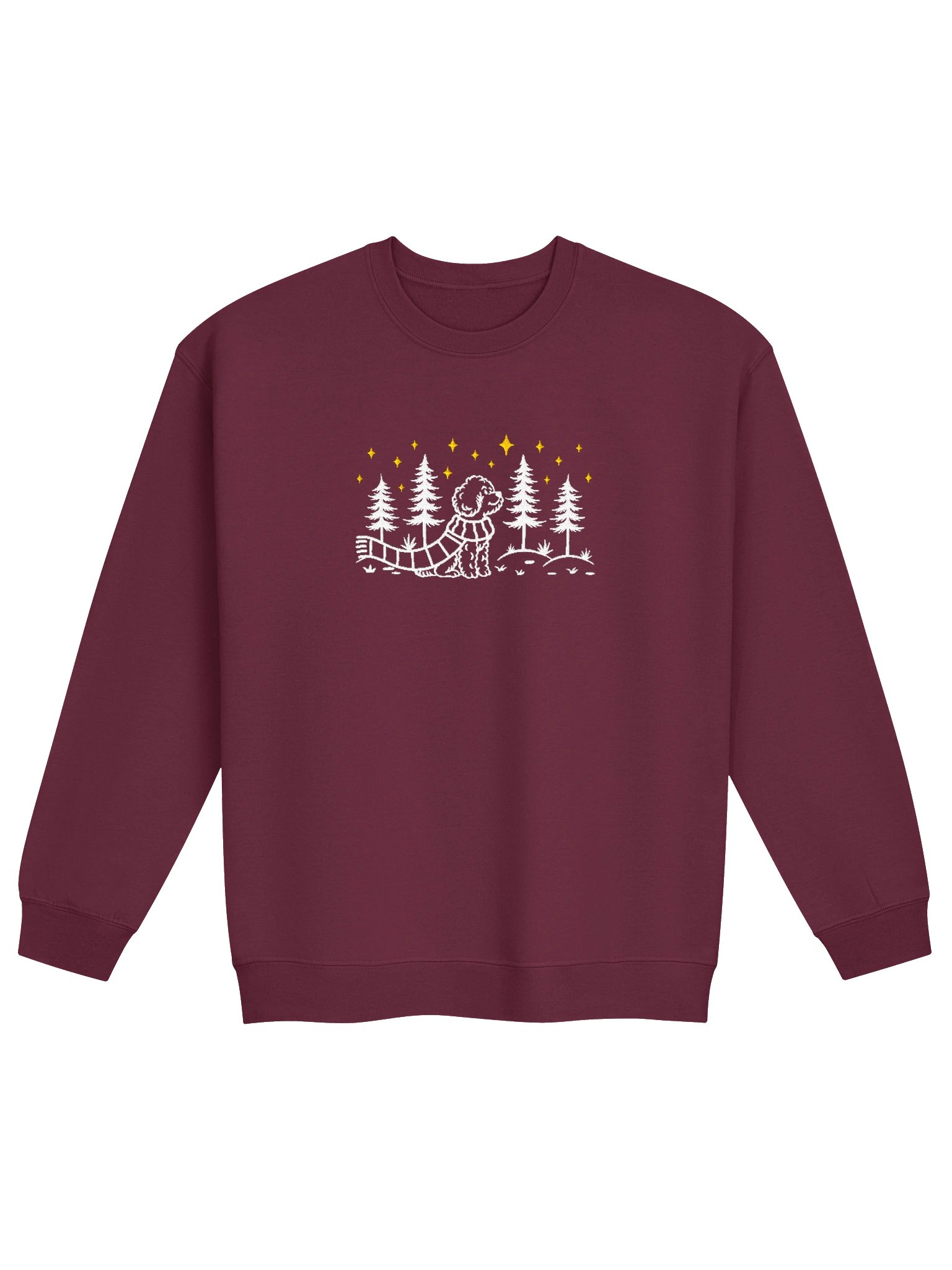 Bichon Frise Winter/Christmas Line Art Design Embroidered Sweatshirt product image (1)