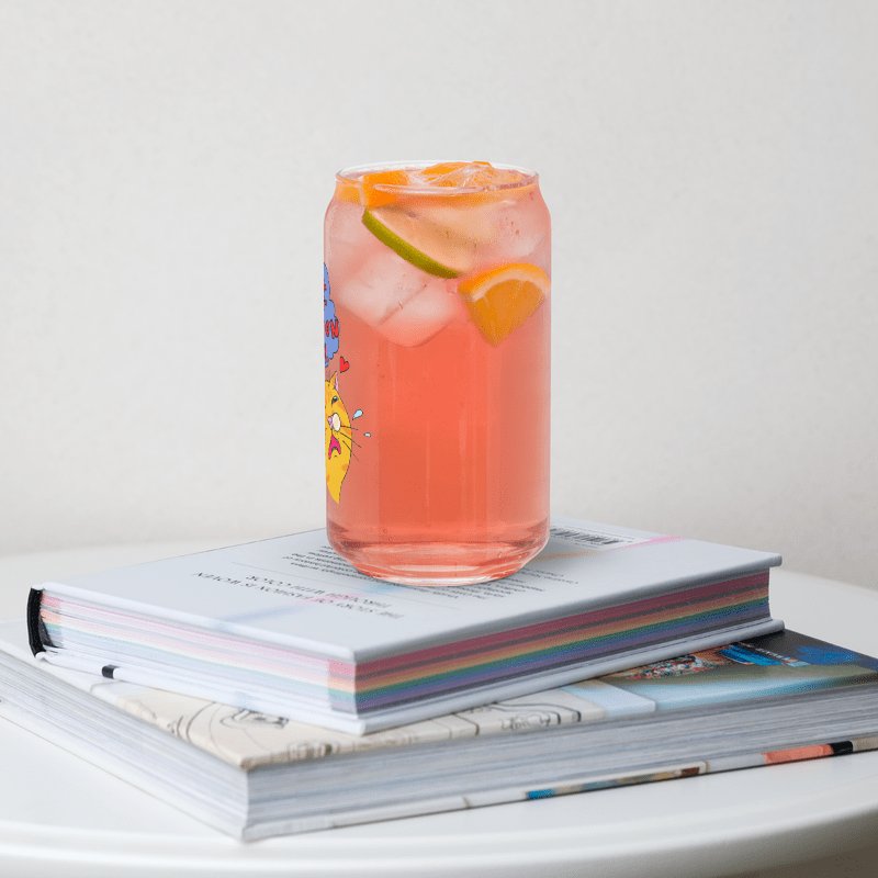 Achoo on You Orange Cat Can-Shaped Glass product image (10)