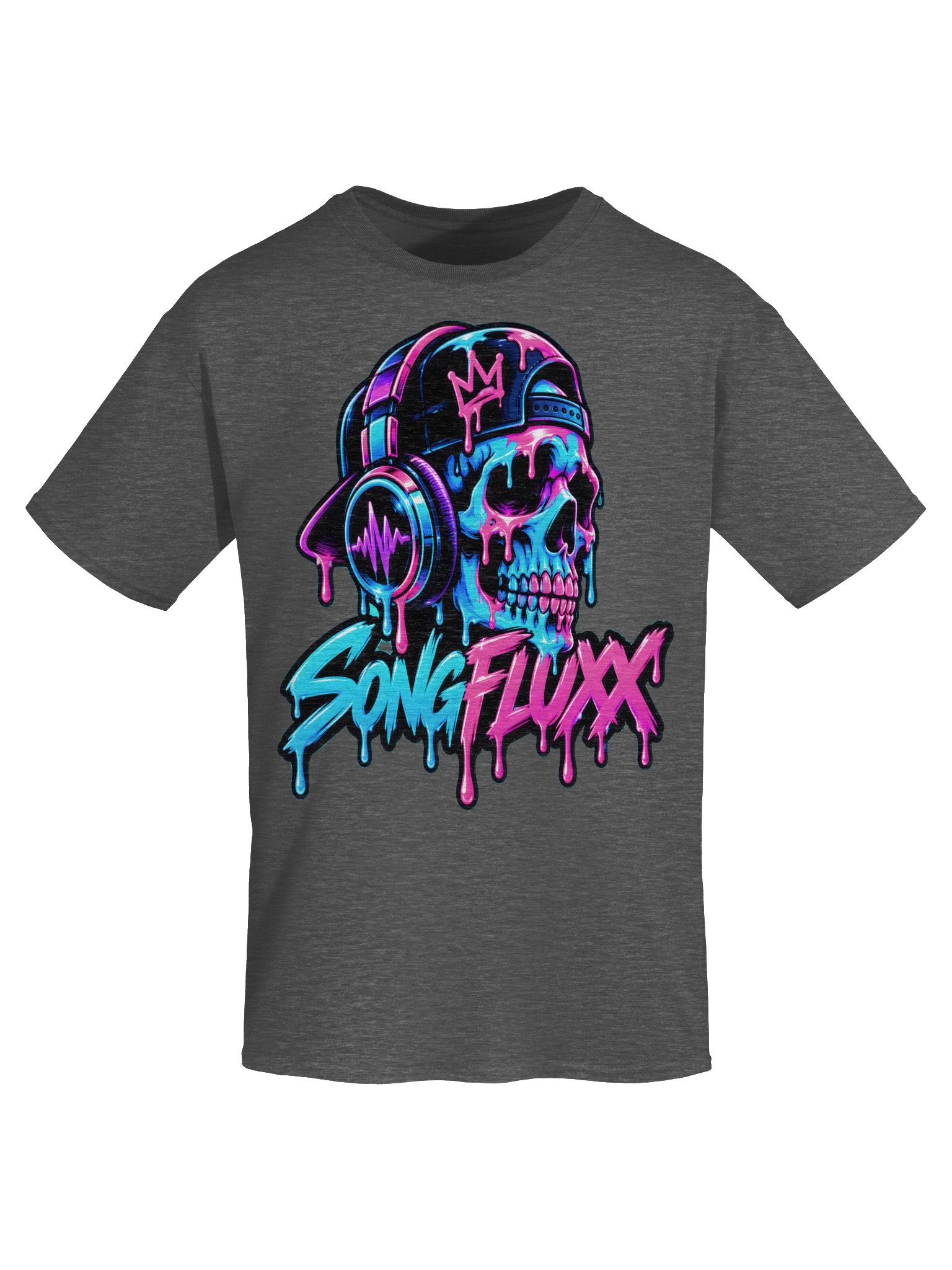SONGFLUXX Neon Skull Headphones Tee 5