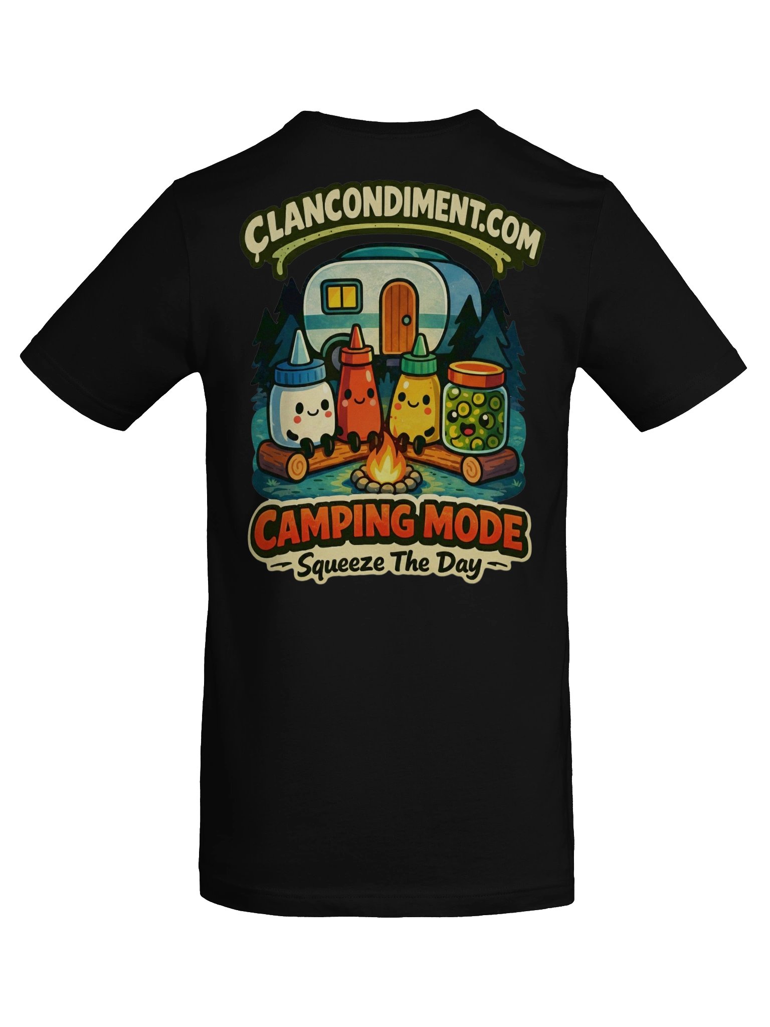 Clan Condiment Camping Mode Shirt – Squeeze The Day Campfire Crew Tee product image (7)