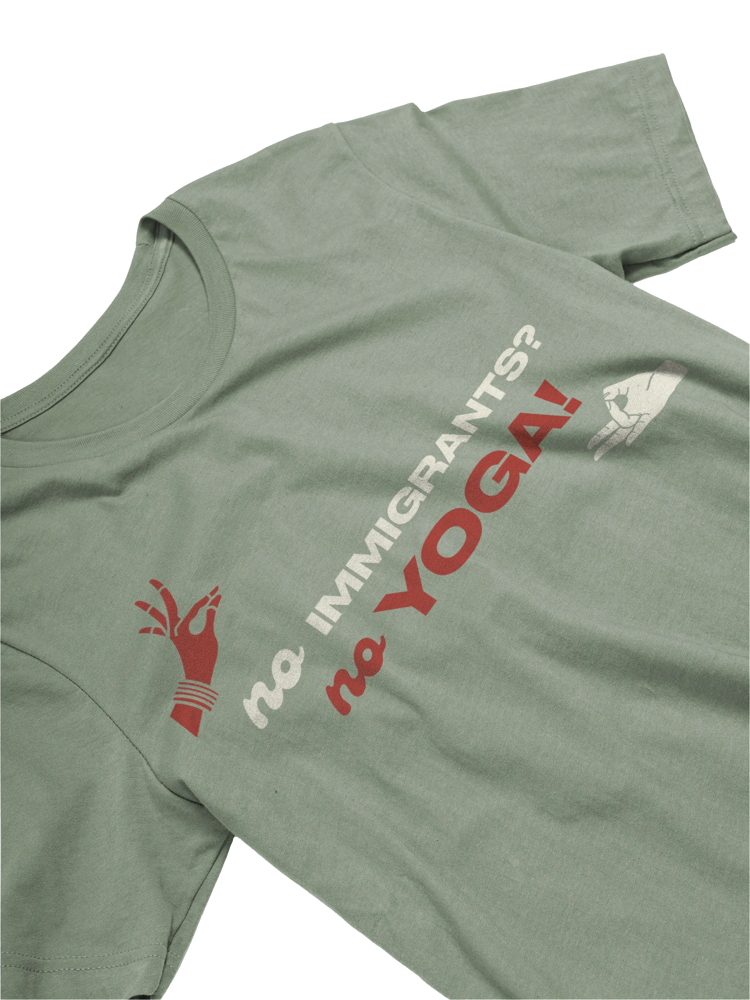 No Immigrants, No Yoga (White and Red Tee) product image (39)
