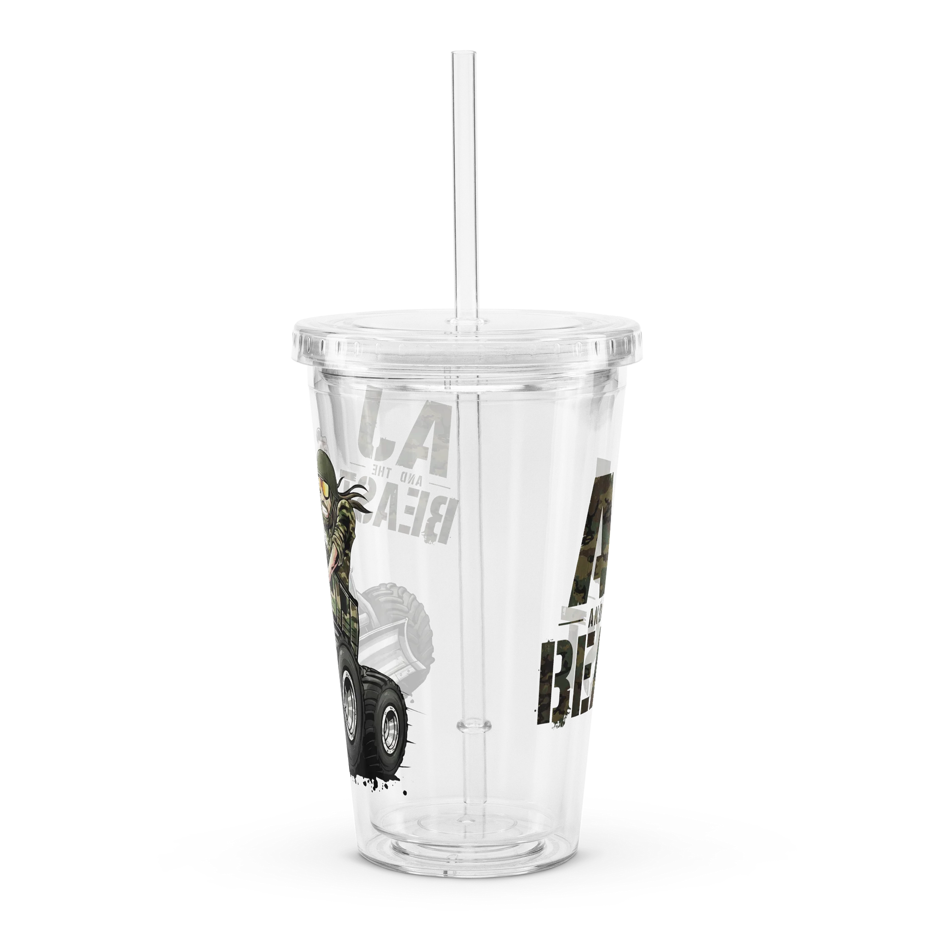 Double Wall Clear Plastic Tumbler (16 oz) : CAMO product image (1)
