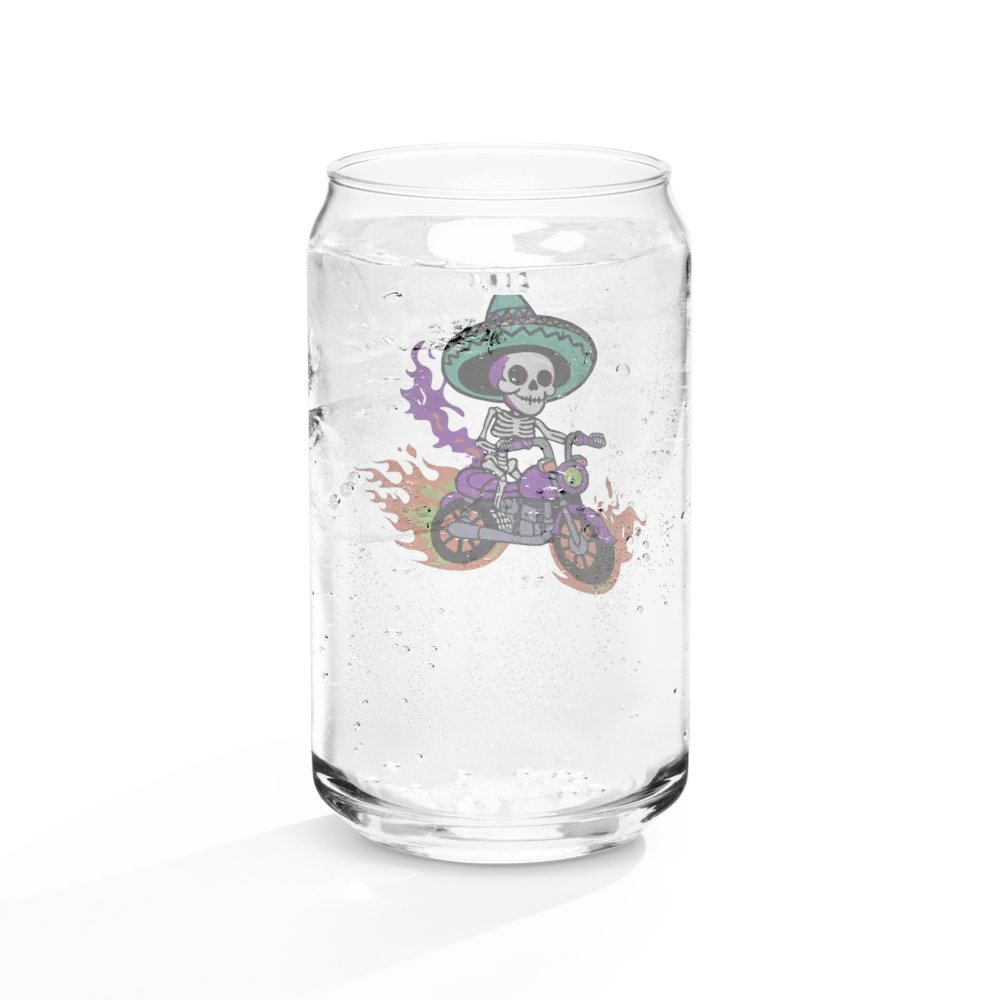 Bone to be Wild Colorful 16oz Can-Shaped Drinking Glass product image (11)