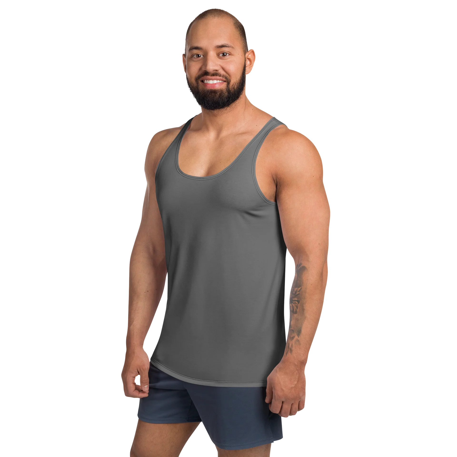 Minimal Gray All-Over Print Tank Top product image (2)