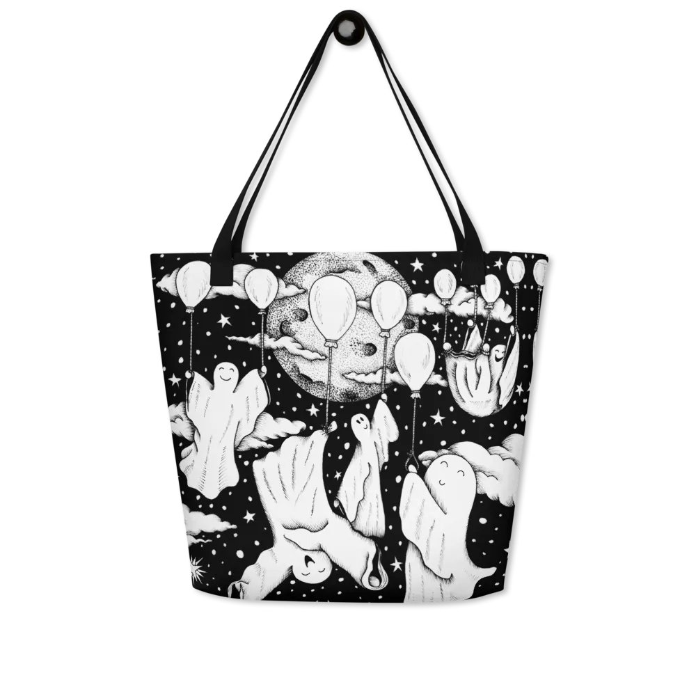 Floaty Ghosty, Night Sky Tote Bag product image (4)