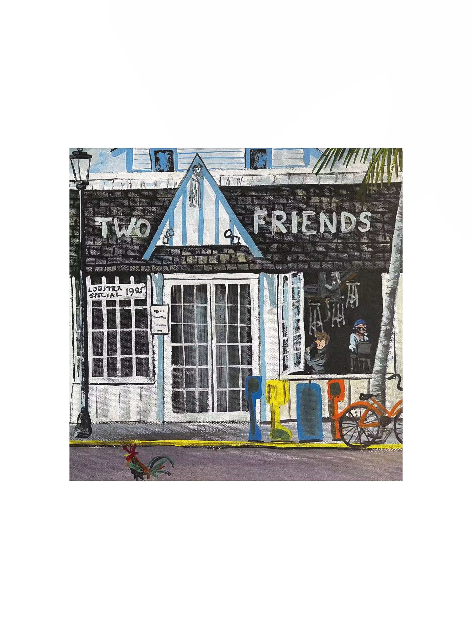 Rick Burnett Two Friends Karaoke Square Poster product image (1)