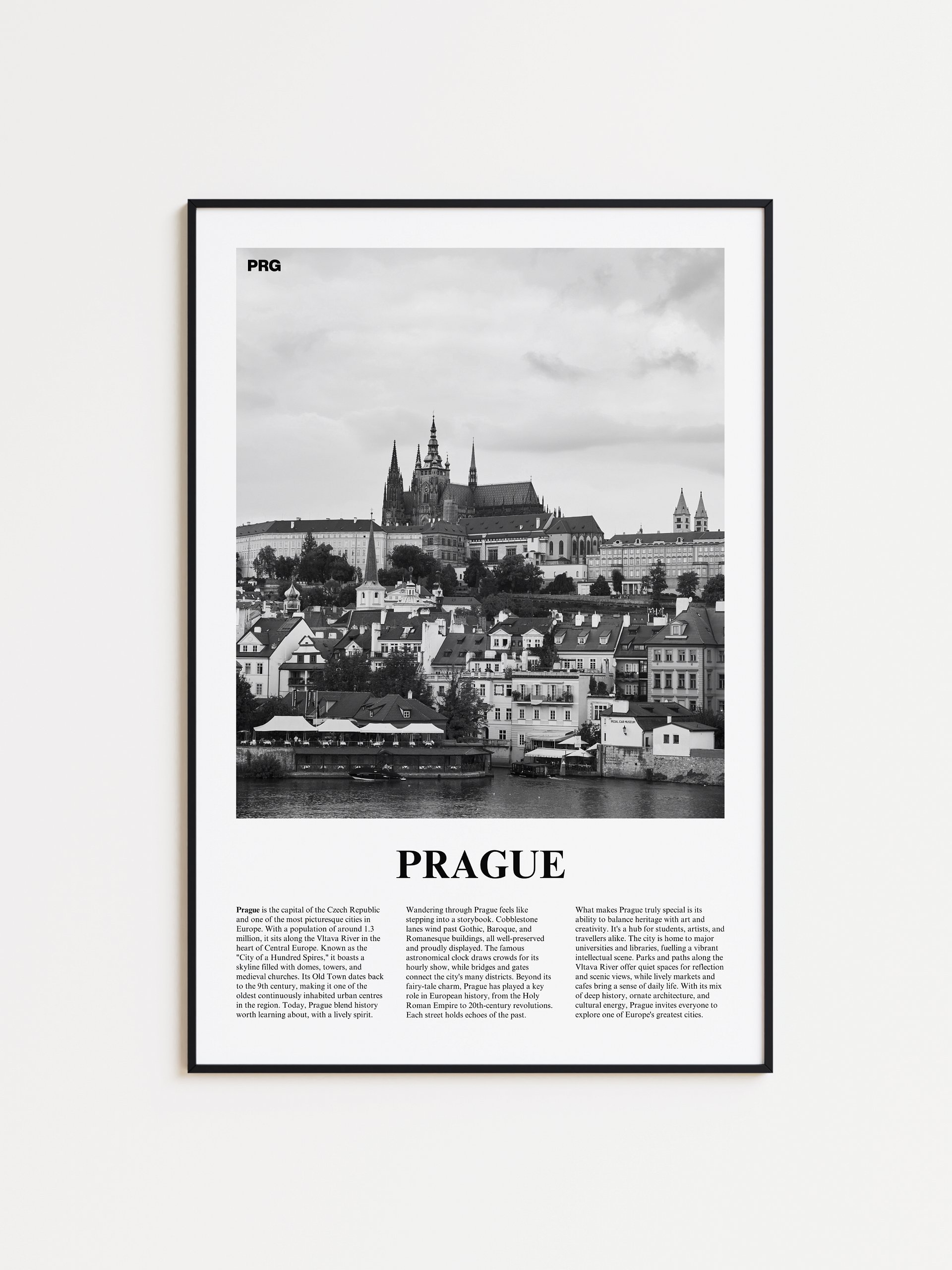 Prague 02 Newspaper Poster | Framed product image (1)