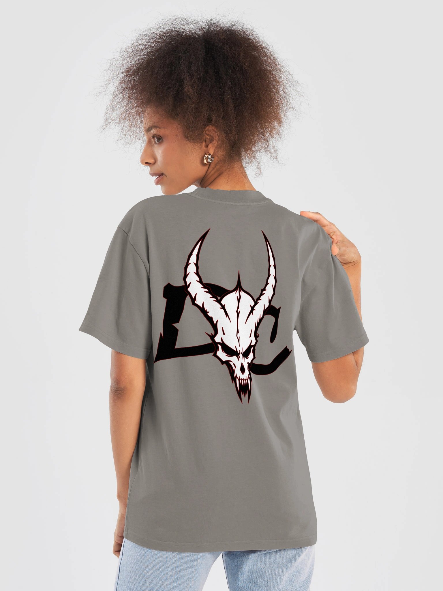 Horned Skull Oversized Fade Tee product image (29)