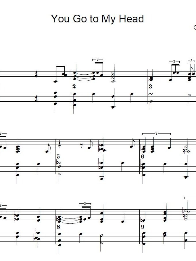 You Go to My Head - Piano sheet music product image (1)
