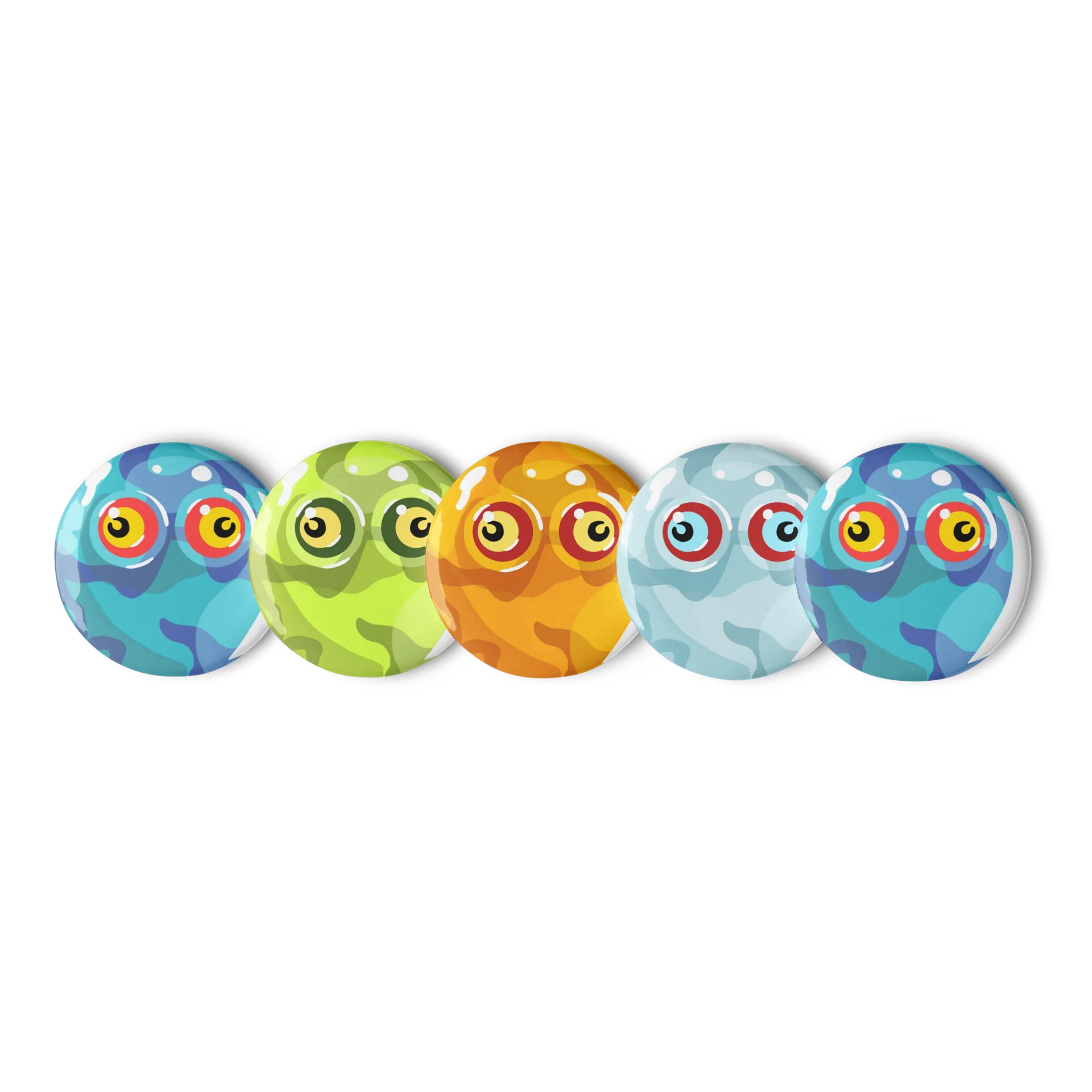 Slime Pin Buttons Set 2.25 in product image (1)