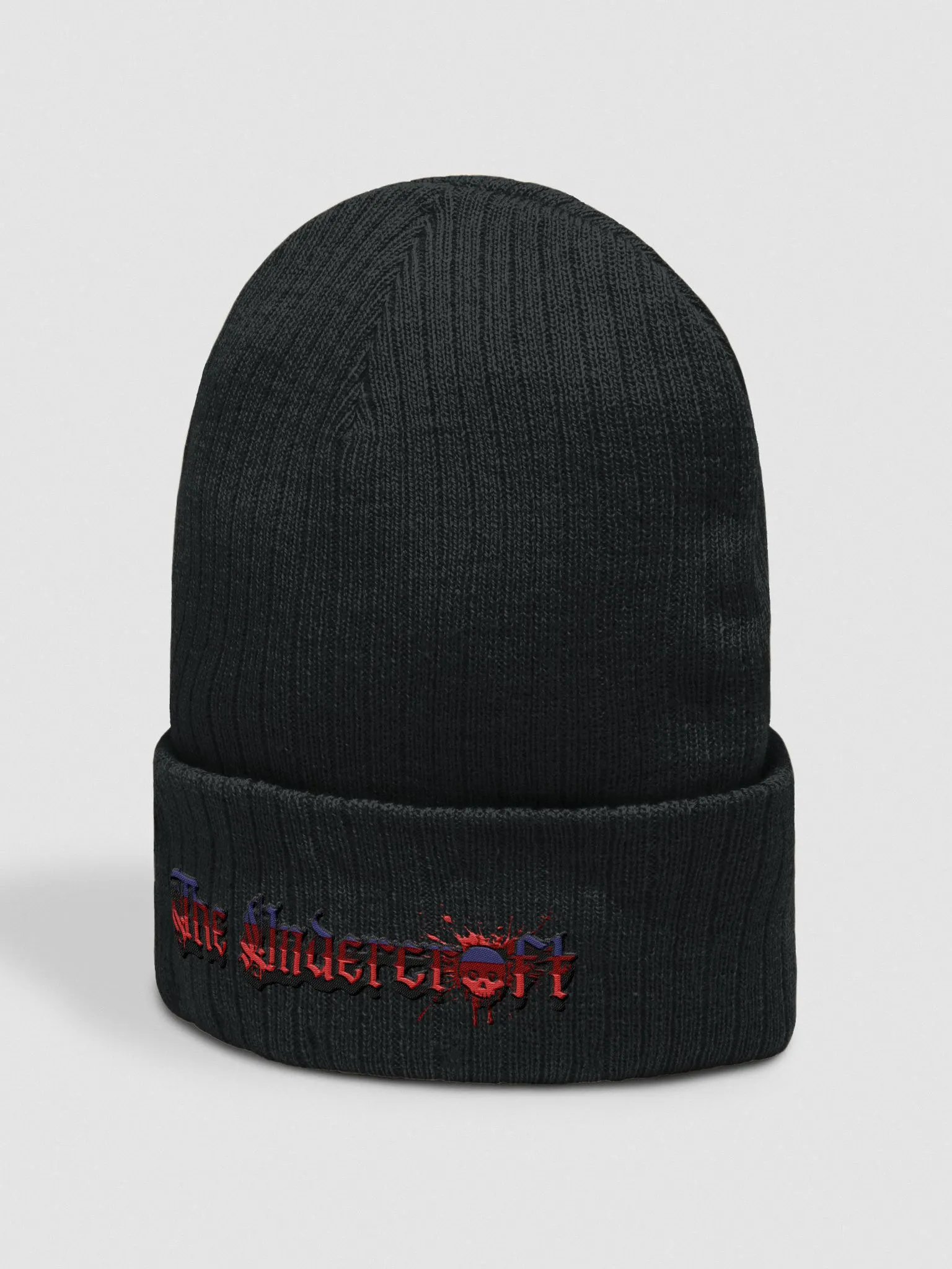 The Undercroft Skull Ribbed Beanie product image (2)