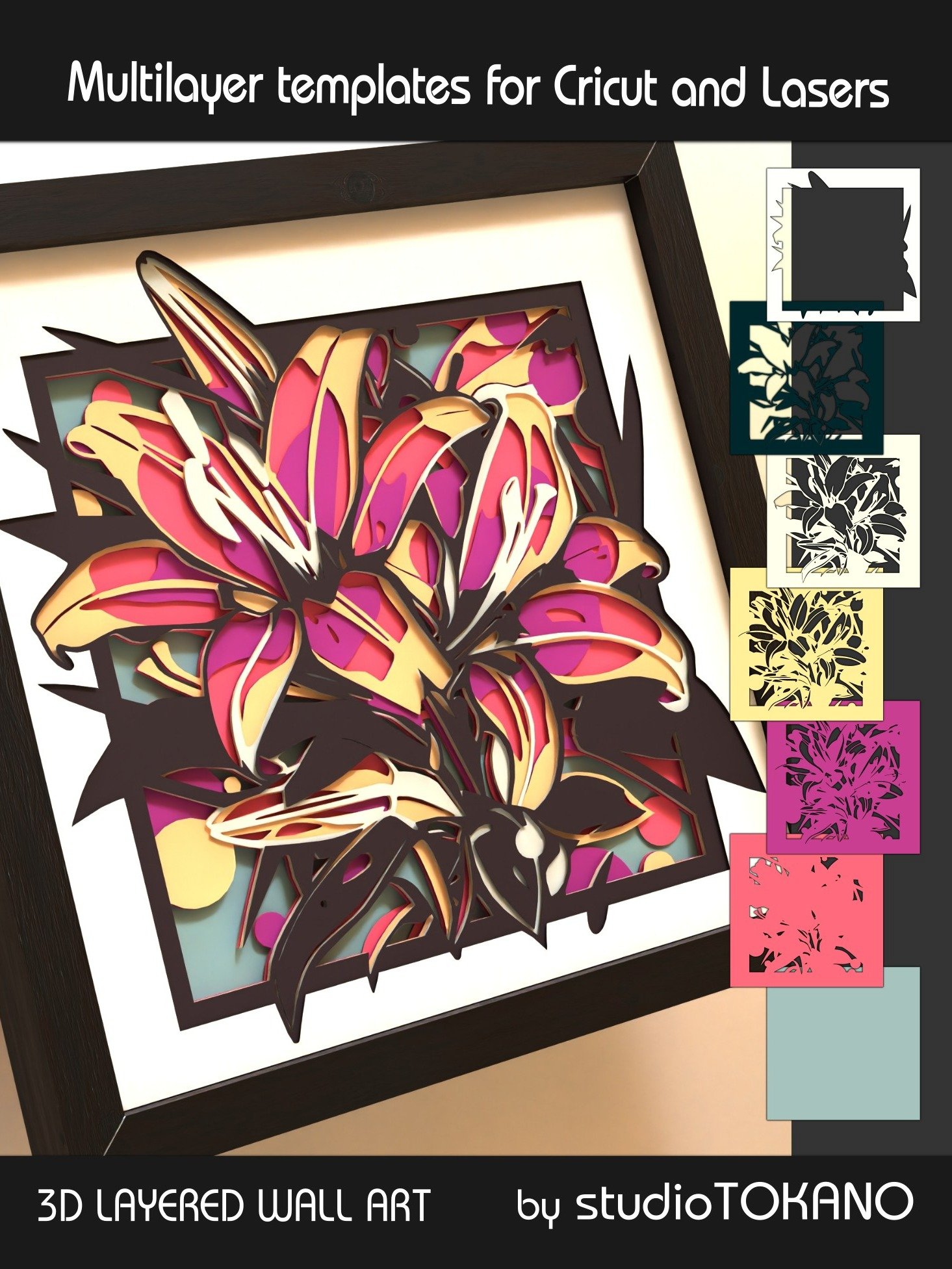 Tiger Lily Shadow box SVG product image (12)