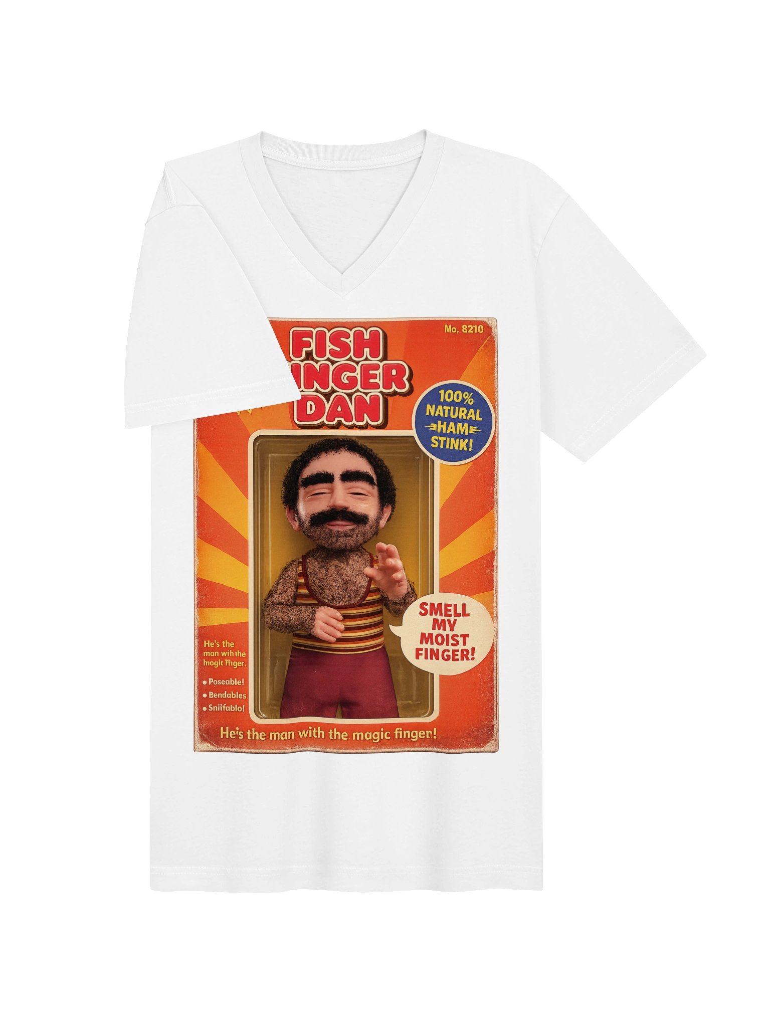 666 Toys | Fish Finger Dan | Bella+Canvas Short Sleeve V-Neck Jersey T-Shirt product image (3)