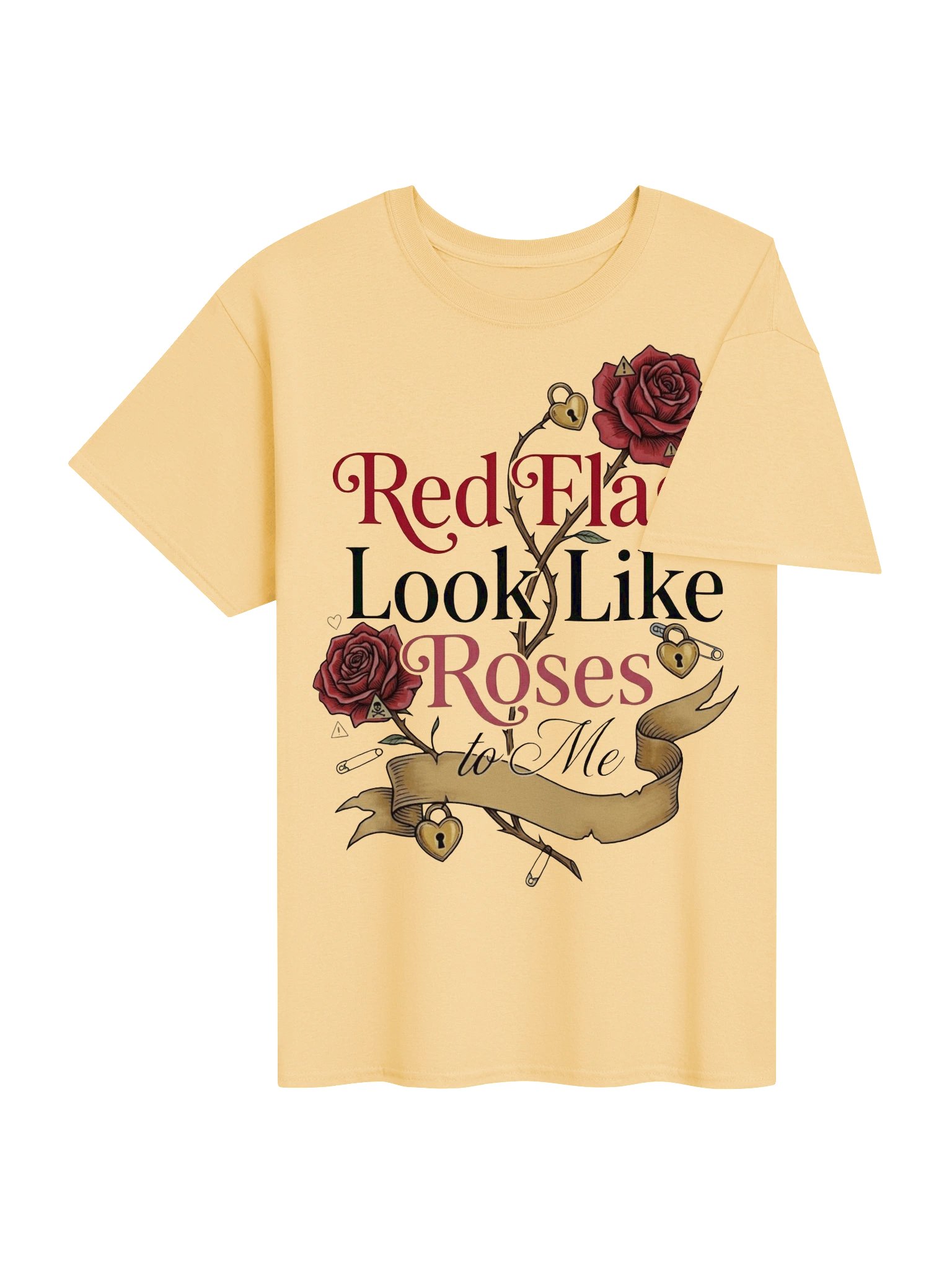 Red Flags Look Like Roses to Me Dark Romance T-Shirt for Villain Lovers product image (4)