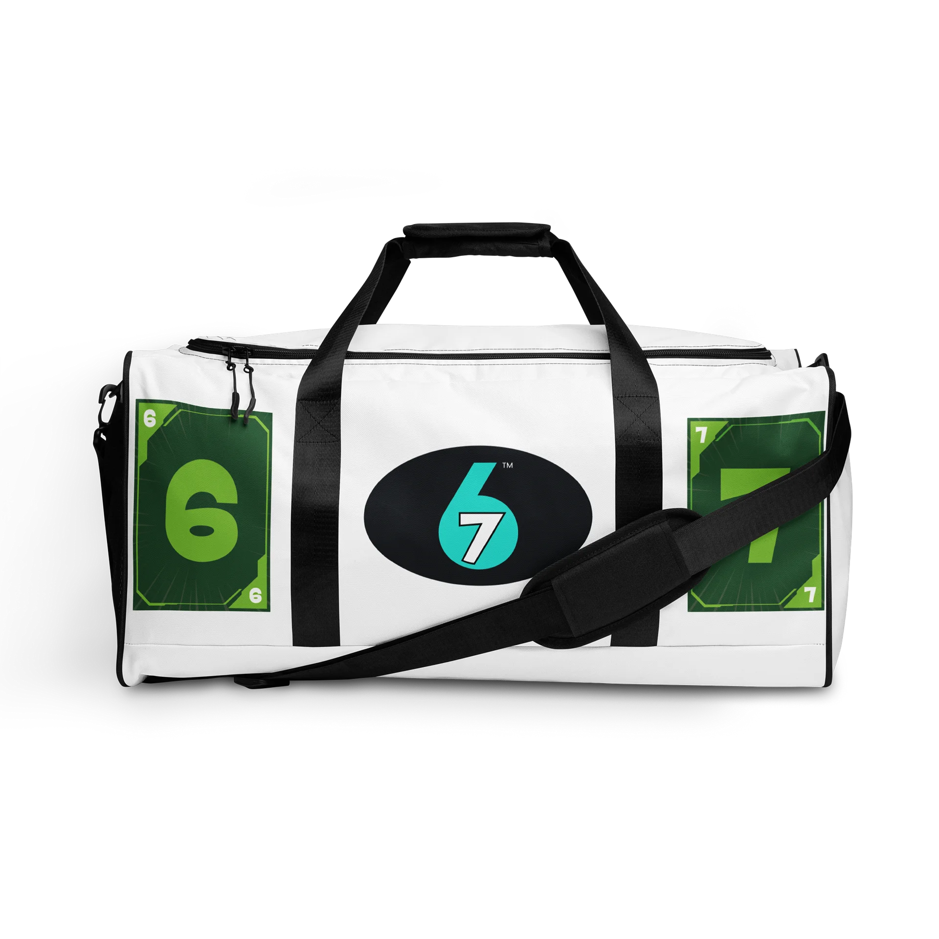 White Duffel Bag - 6-7 logo, Green 6, 7, Synergy product image (1)