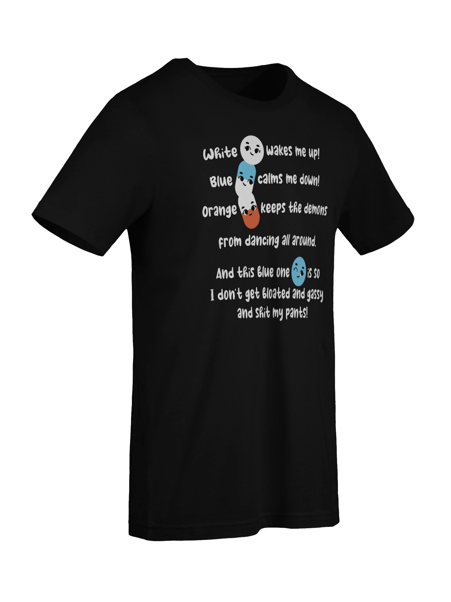 White wakes me up, blue calms me down… Tee product image (9)
