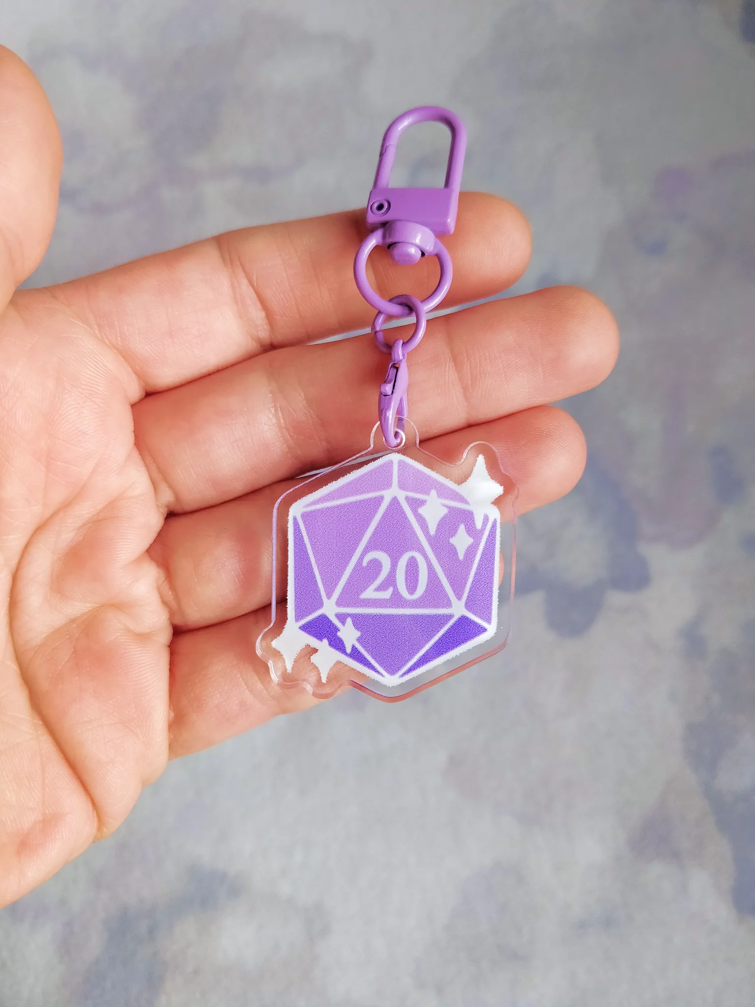 D20 Keychain - Purple product image (1)