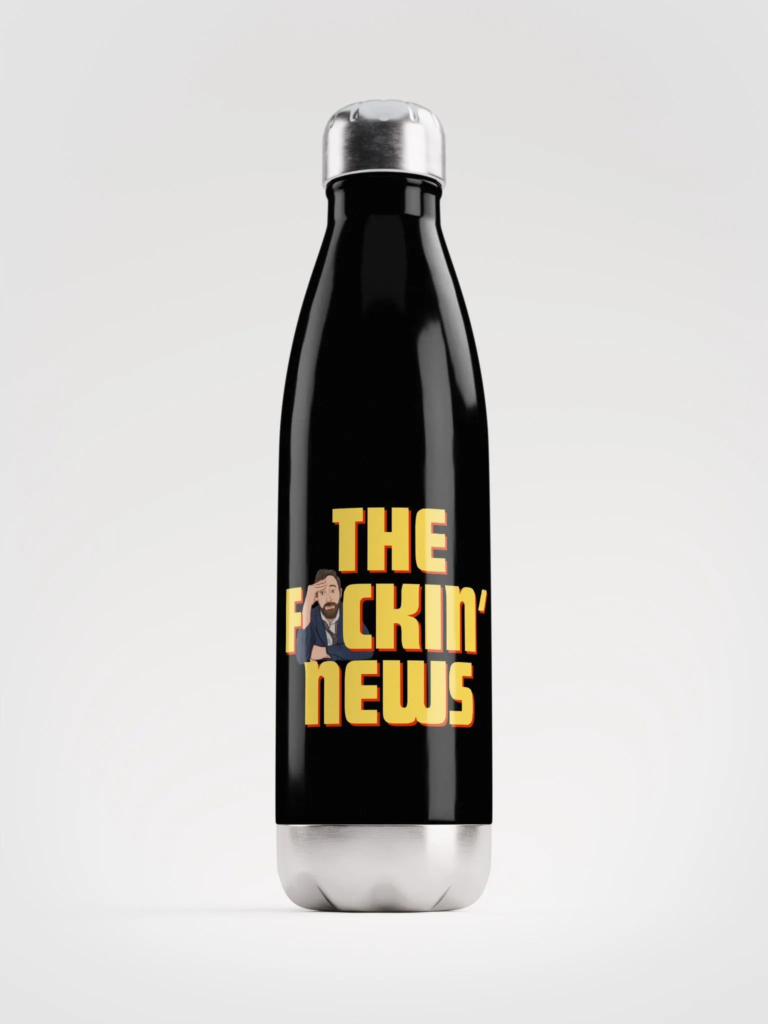 The F*ckin' News Stainless Steel Water Bottle product image (1)
