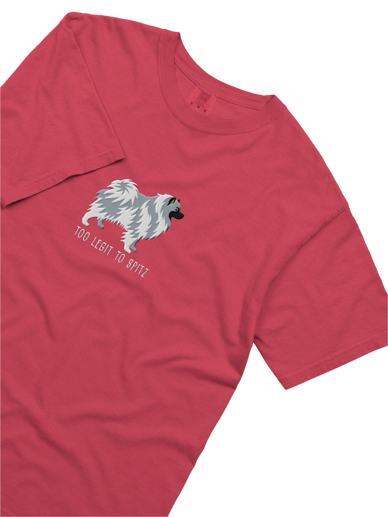 Too Legit to Spitz T-Shirt(Embroidered) of a Keeshond(Blue) product image (8)