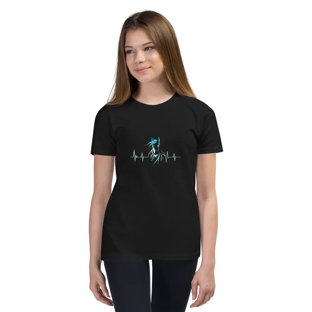 Horse Heartbeat Bella+Canvas Youth Short Sleeve T-Shirt product image (1)