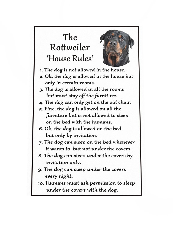 The Rottweiler House Rules product image (1)