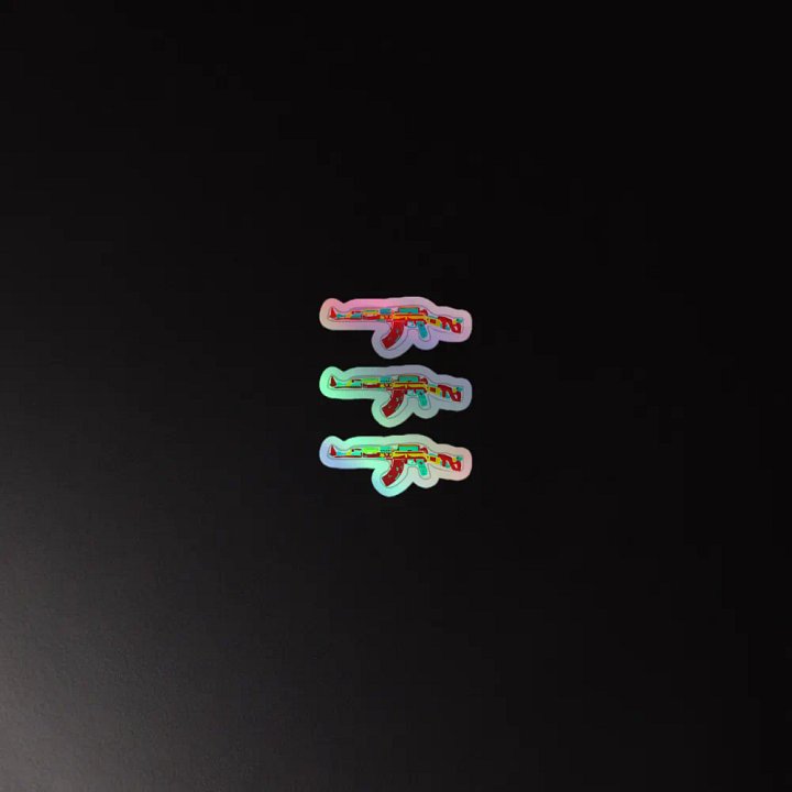 farmertrue AK47 Drawn Sticker Holographic product image (2)