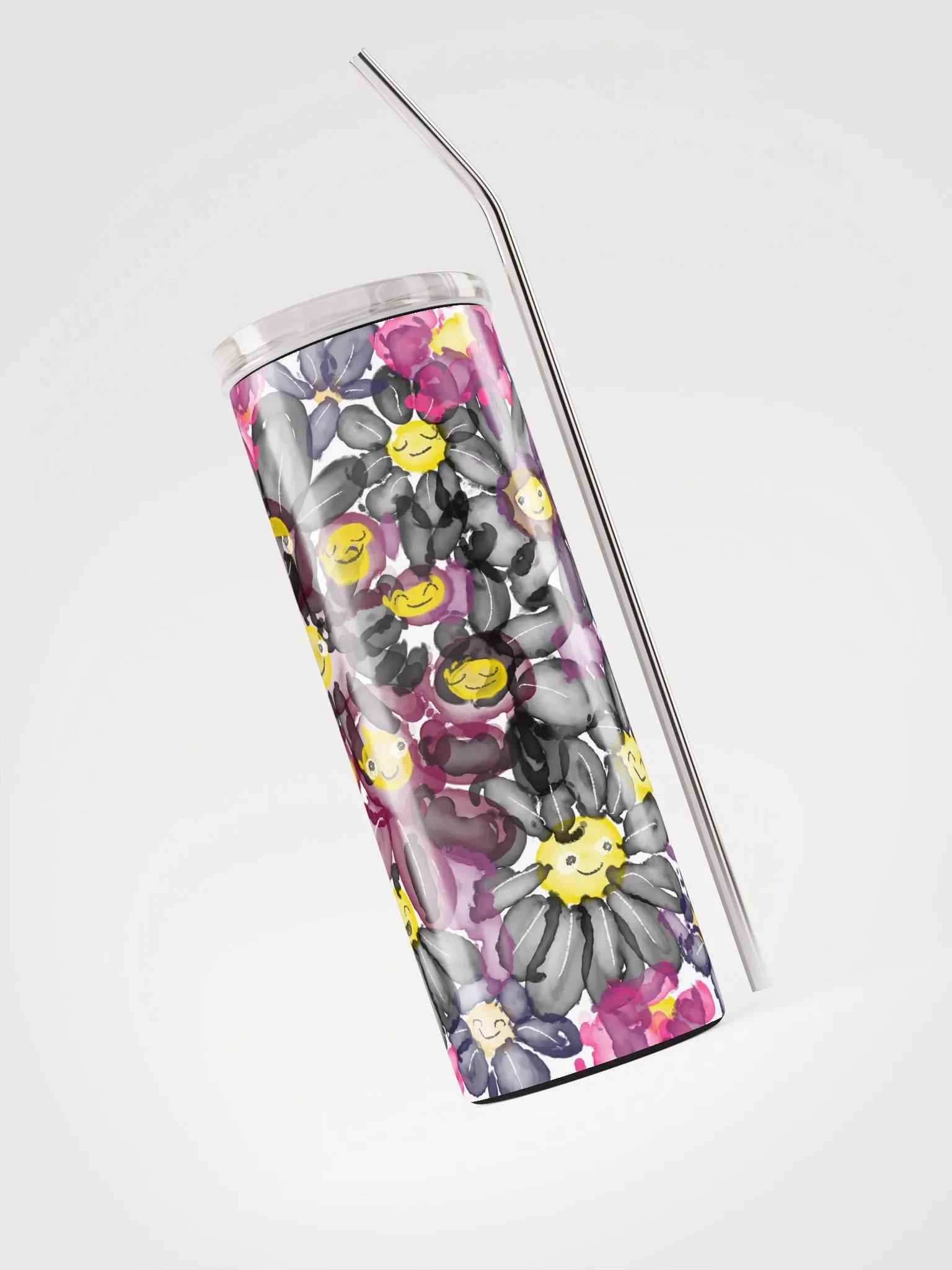 Smiling Faces Stainless Steel Tumbler product image (3)