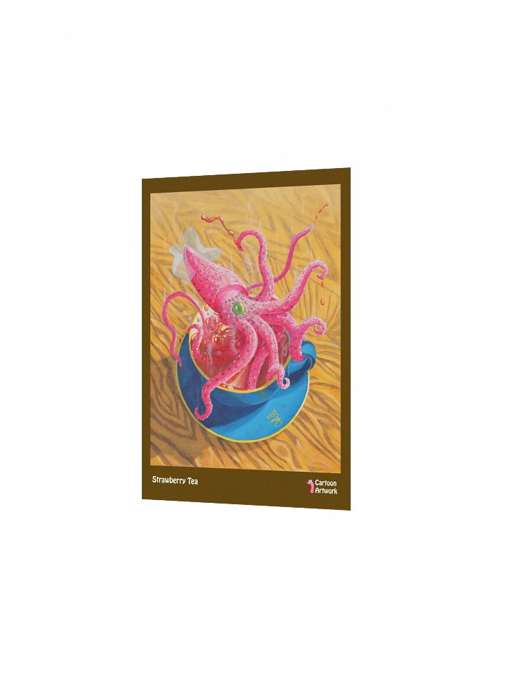 Cartoon Artwork: Strawberry Tea Print product image (2)
