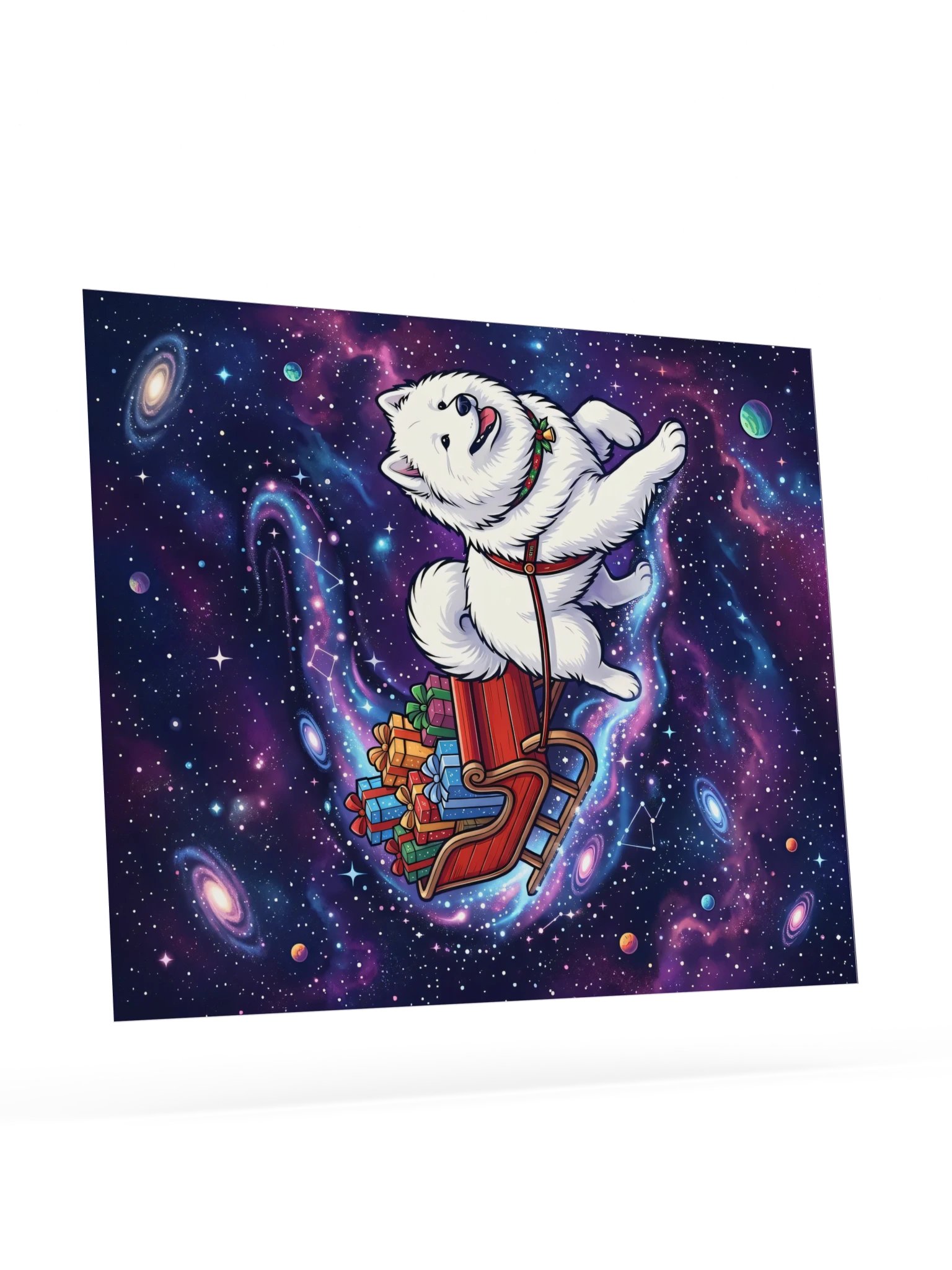 Space Sleigh Samoyed Poster product image (23)