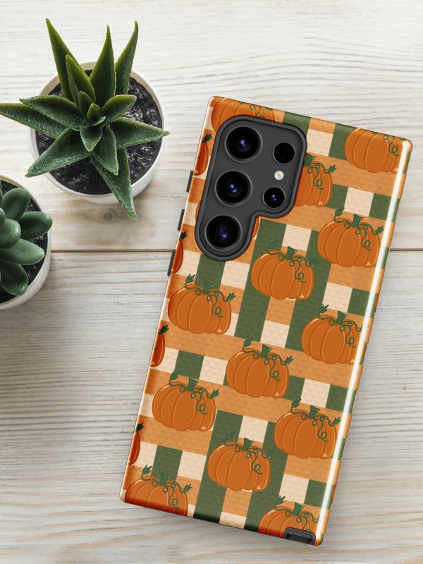 Pumpkin Plaid Pattern Samsung® Tough Case product image (1)