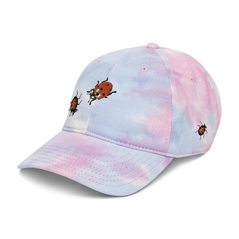 "Ladybug" Embroidered Tie-Dye Hat product image (12)