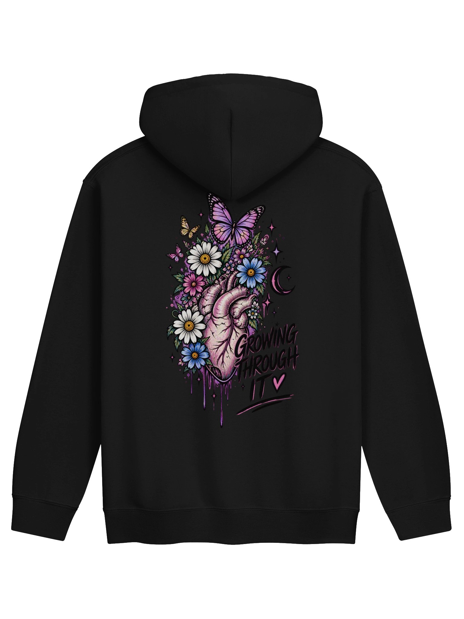 Growing Through It Floral Heart Hoodie product image (2)