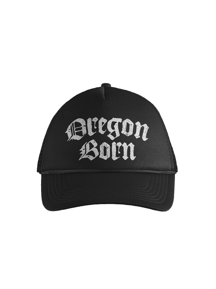 Oregon Born Blackletter Foam Trucker Hat product image (1)