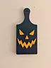 Spooky Jack-O’-Lantern Wooden Paddle Sign | Scary Halloween Decor