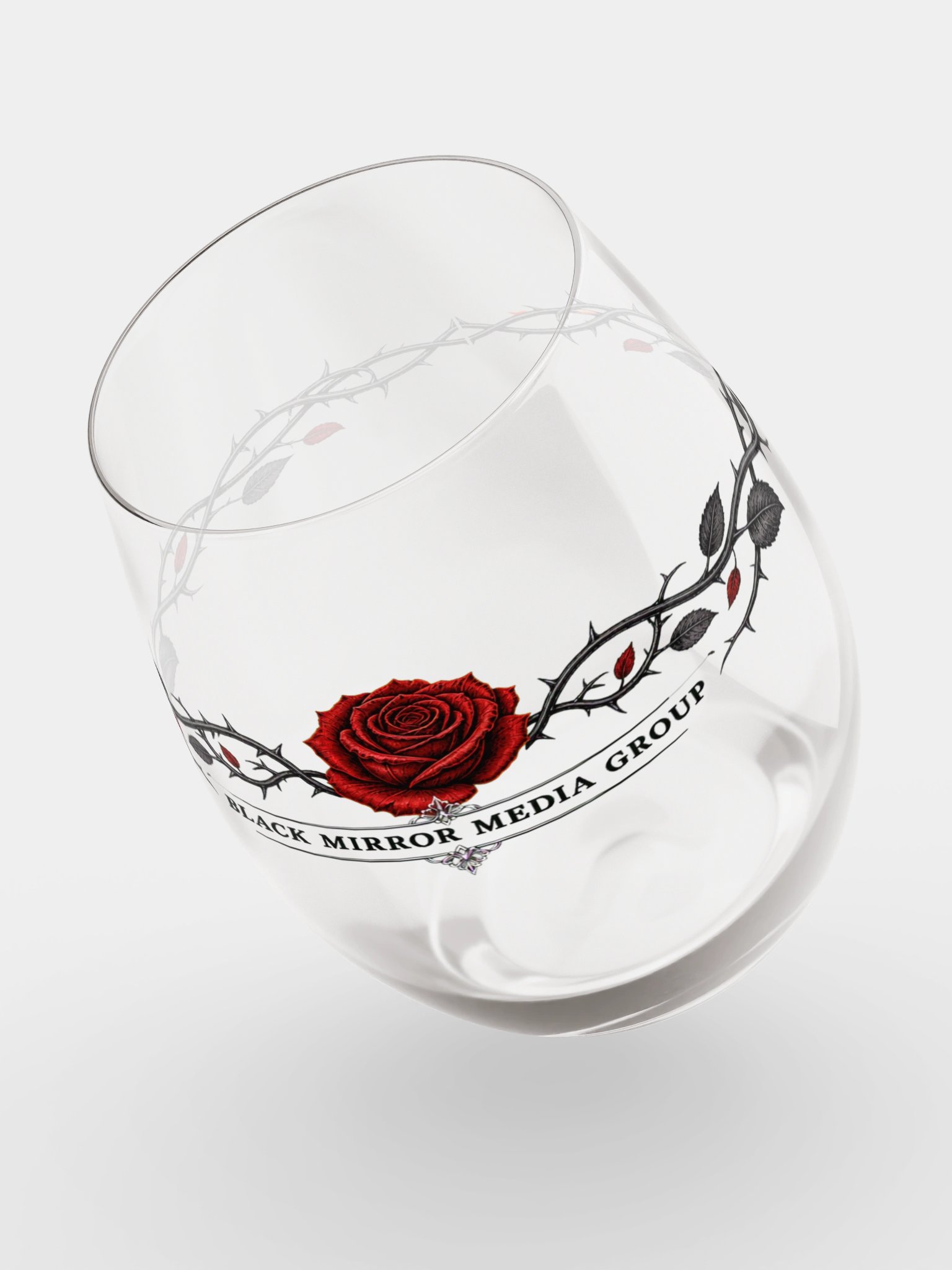 Black Mirror Rose & Thorn Stemless Wine Glass product image (4)