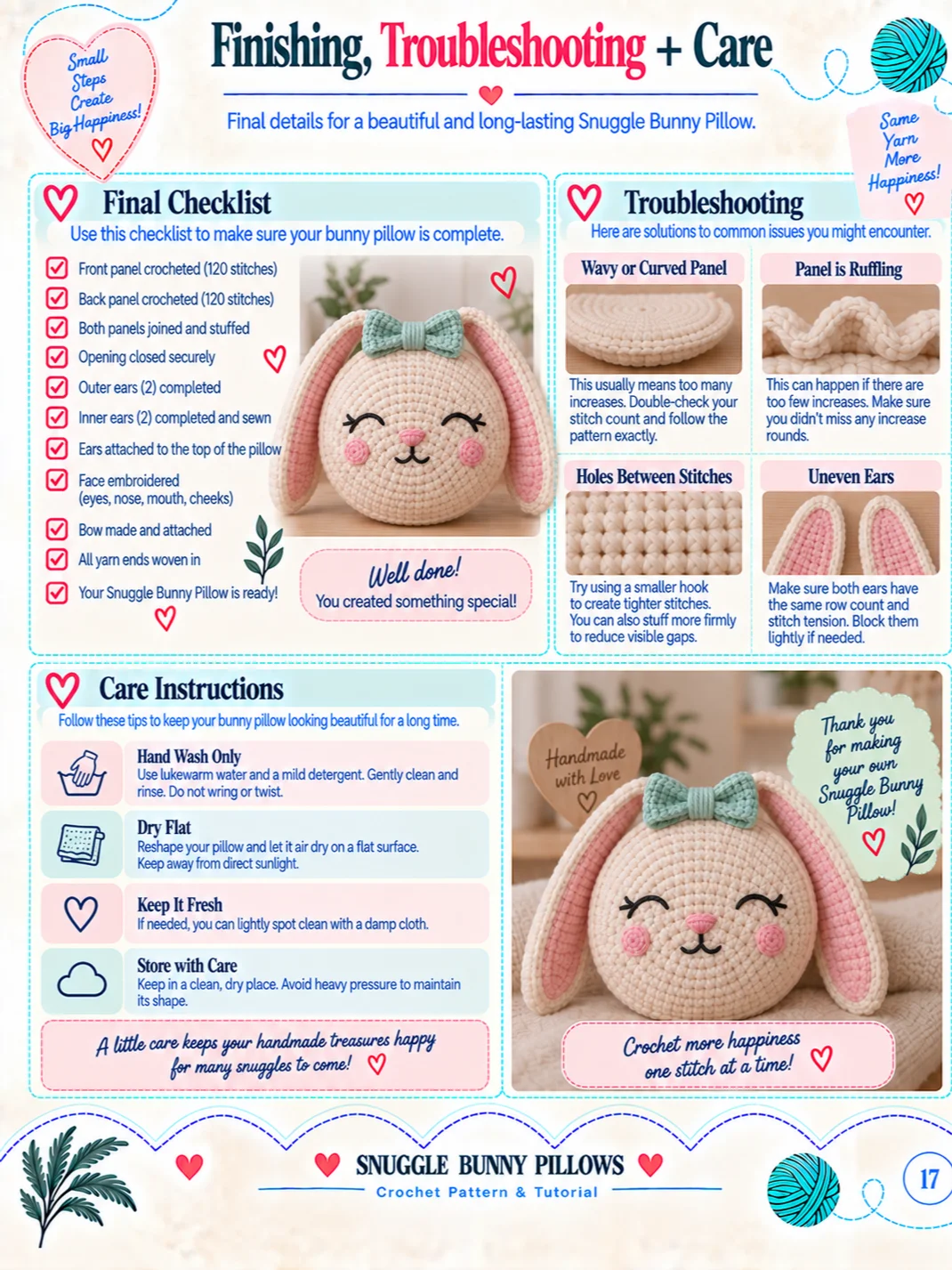 Easy Crochet Bunny Pillow Pattern product image (4)
