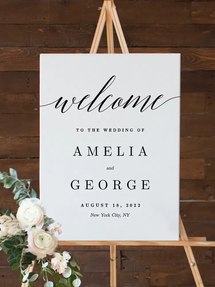 Modern Script Welcome Sign Canva Template MSC product image (1)