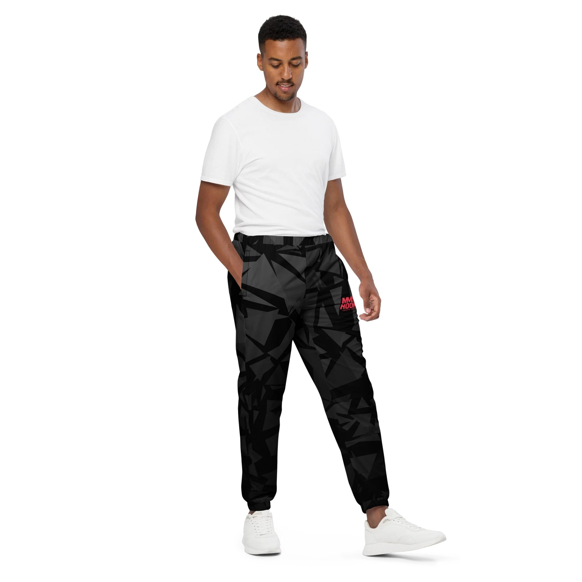 MM HOOPS BLACK X RED TRACK PANTS product image (5)