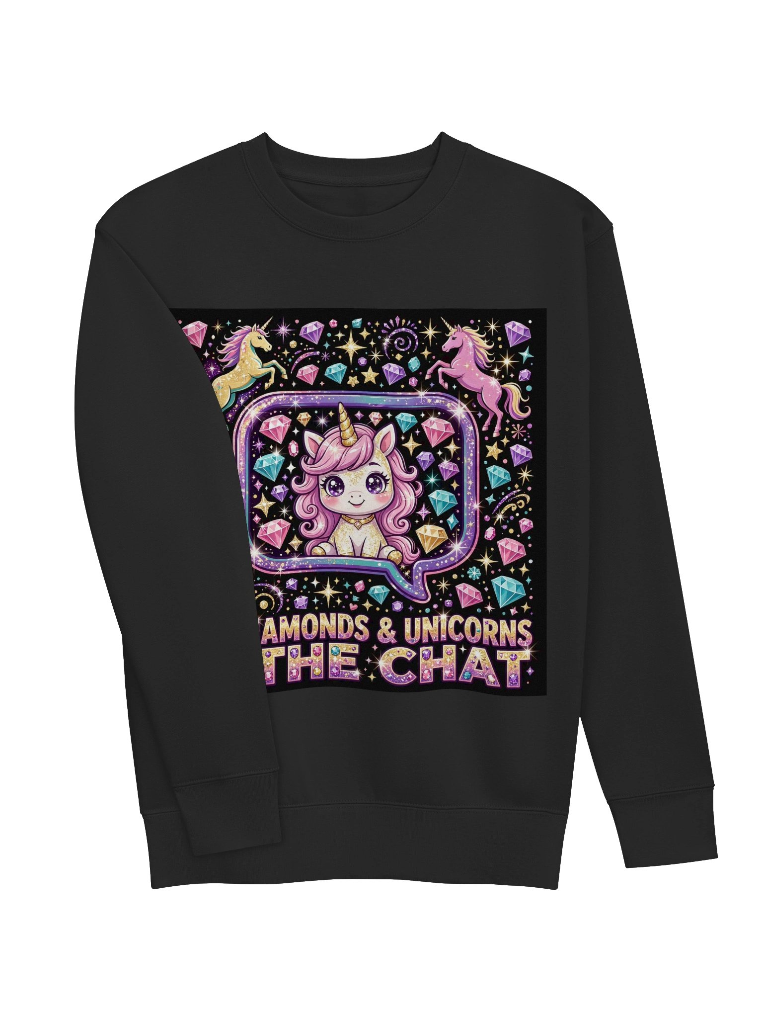 Put Diamonds and Unicorns in the Chat Sweatshirt product image (3)
