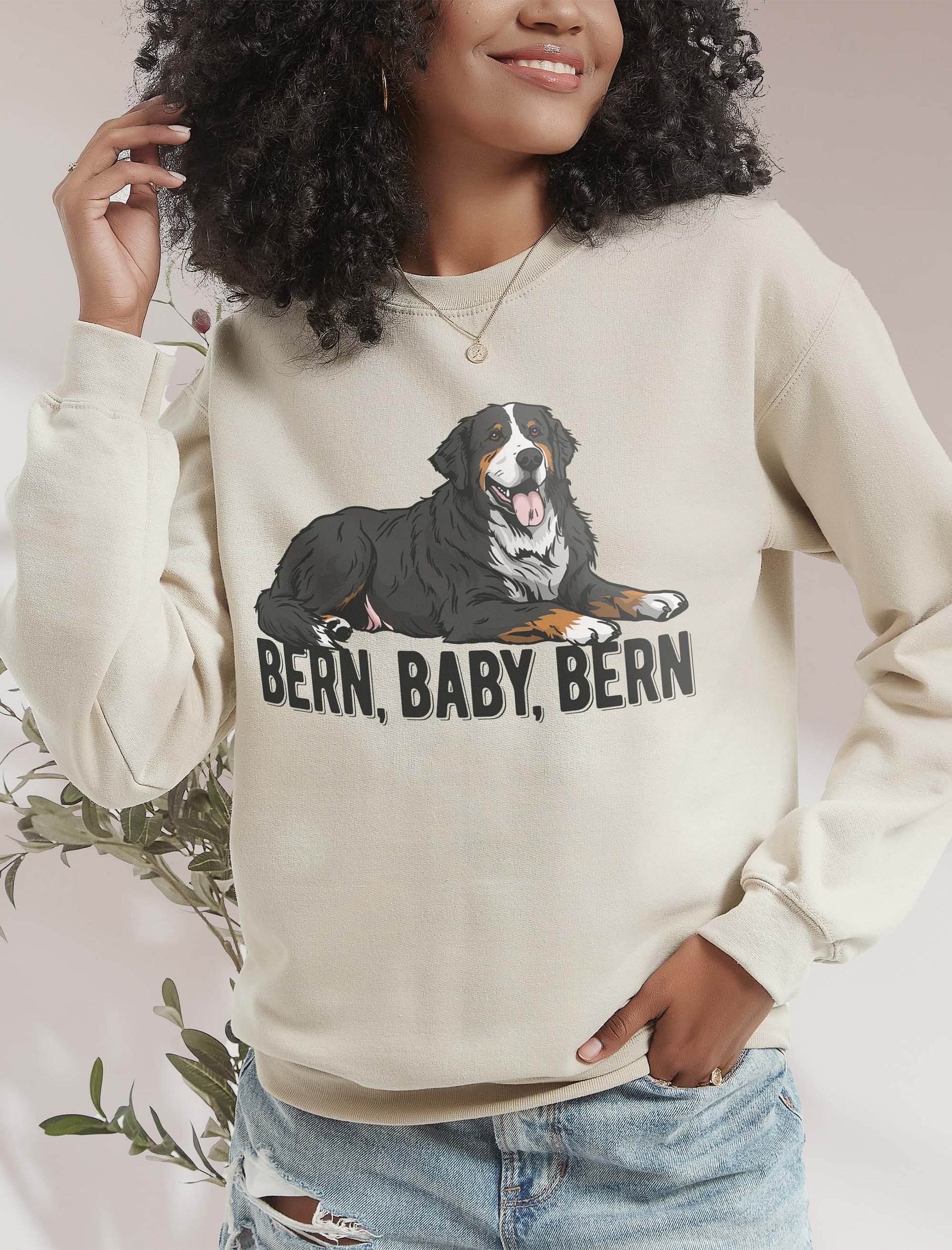 Bern, Baby, Bern Sweatshirt of a Bernese Mountain Dog | Funny Shirt for Berner Paw-rents product image (2)