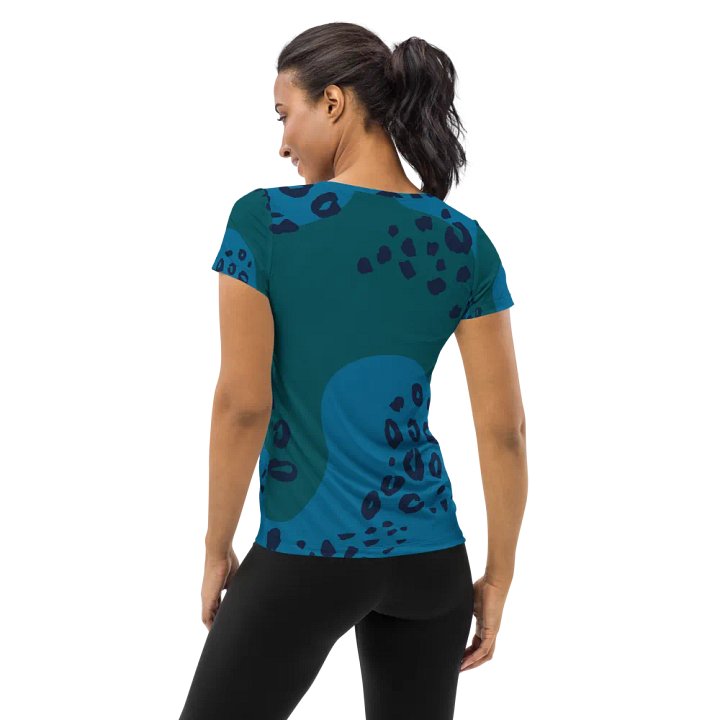 Teal Animal Print Women's Sports Tee product image (2)