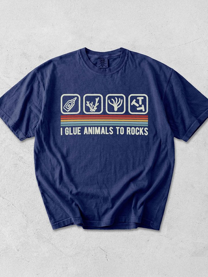 I Glue Animals to Rocks Shirt – Funny Reef Tank Coral Fragging Tee for Reef Aquarium Keepers product image (1)