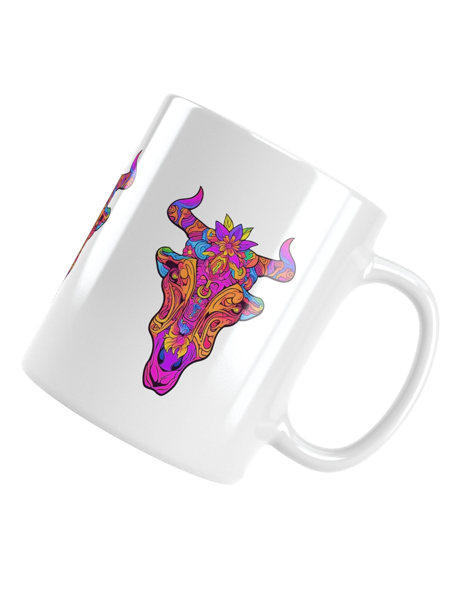 Neon Bull Skull - Coffee Mug product image (5)