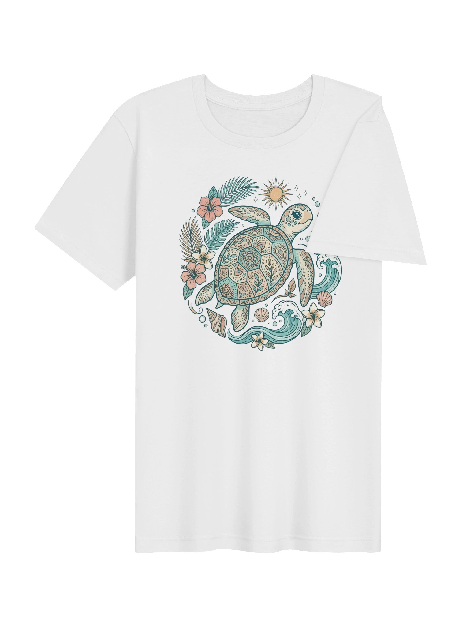 Tropical Sea Turtle Ocean Art Tee product image (146)