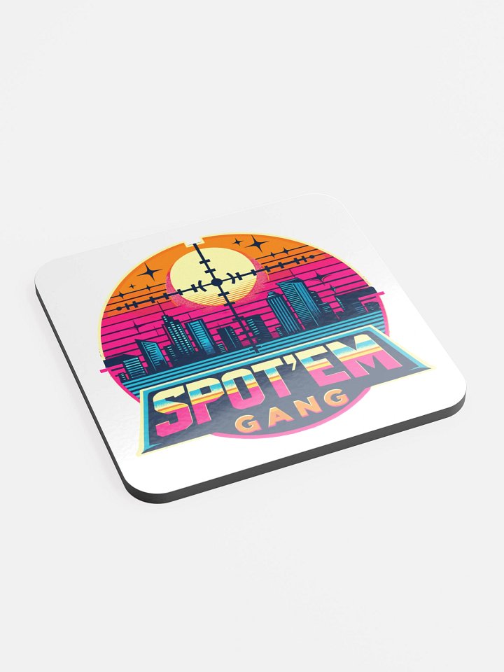 #SPOTEMGANG Retro Sunset City Glossed Coaster product image (2)